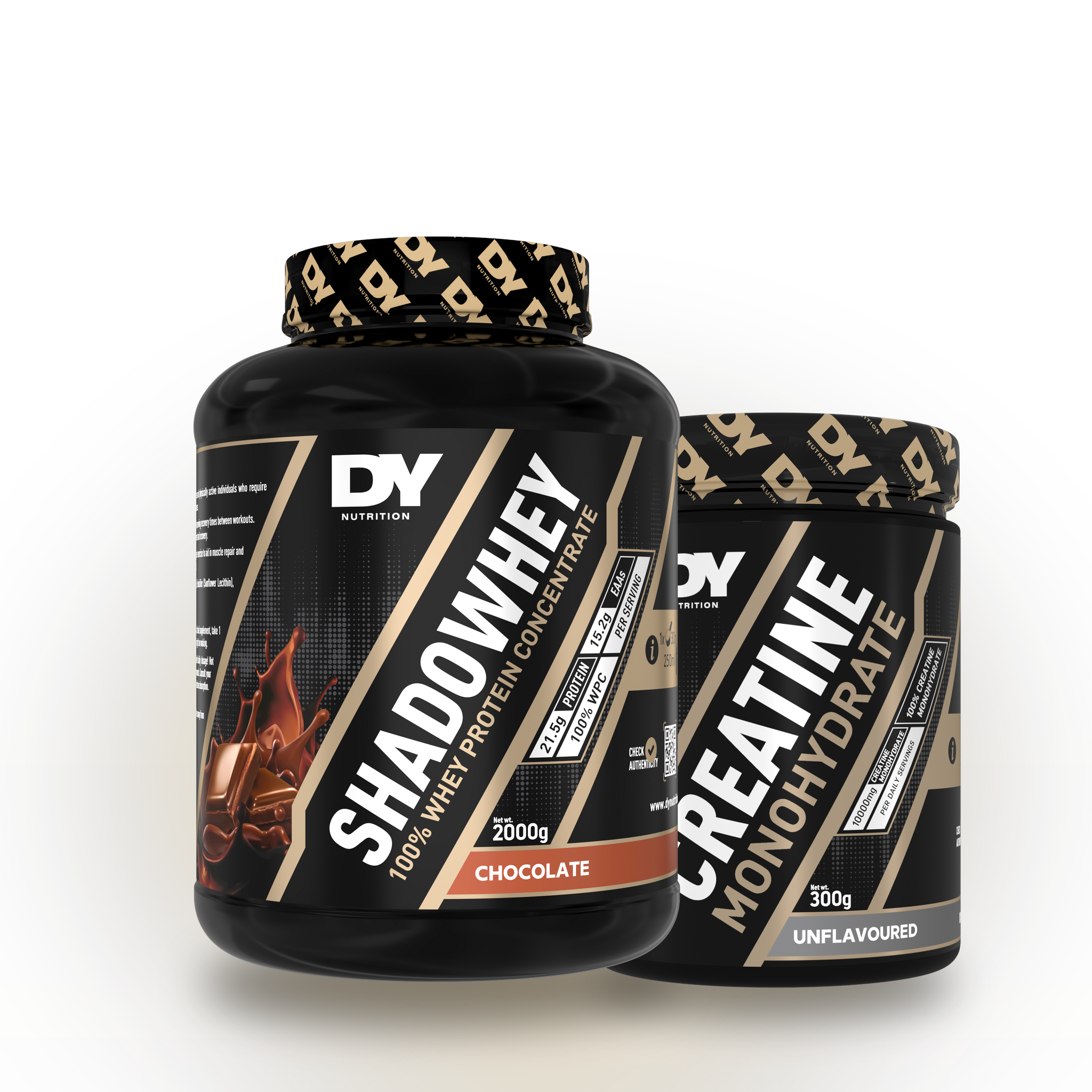 Pack Ciclo Completo DY Nutrition - Shadowhey Whey 2 kg + Creatine Monohydrate 300 g