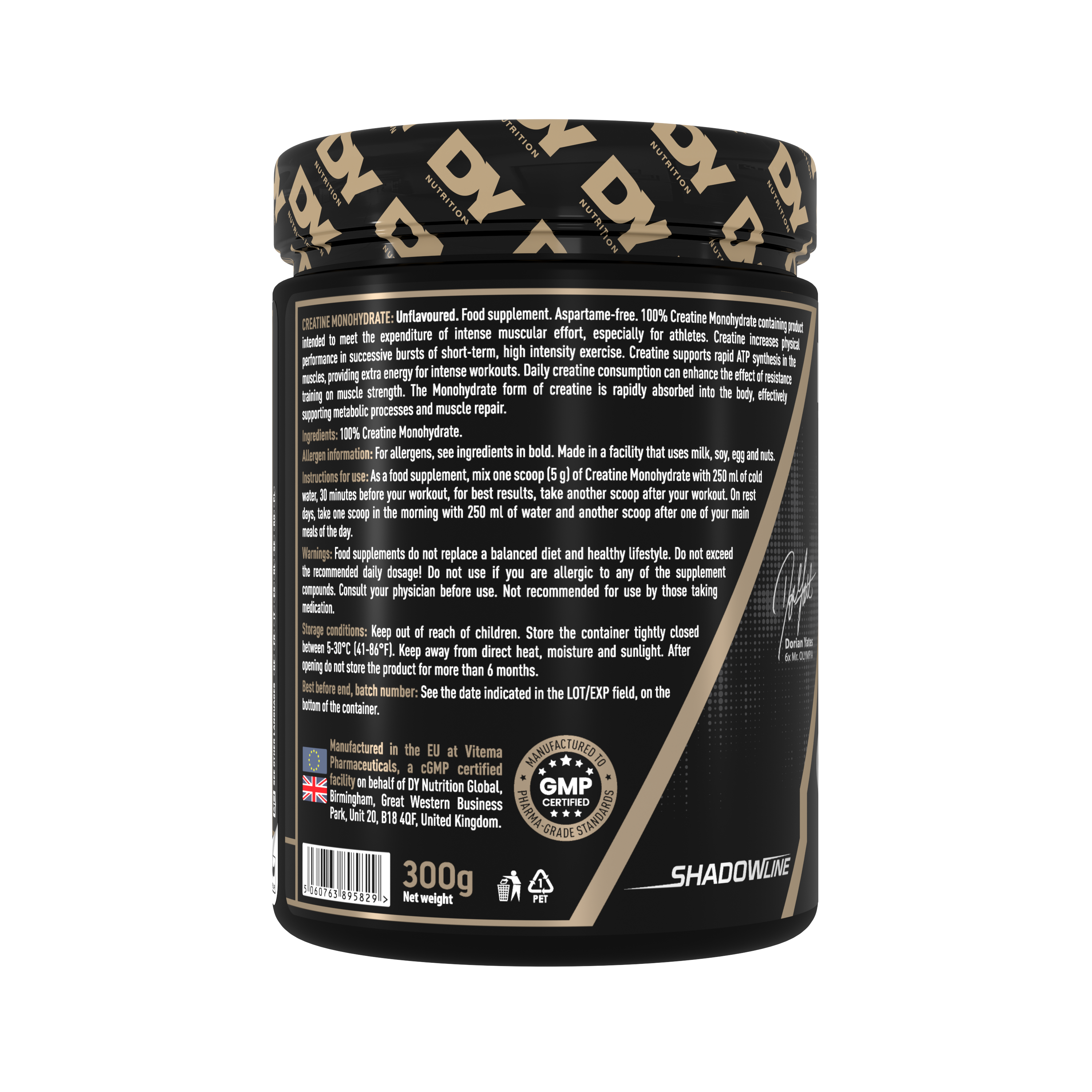 Creatine Monohydrate Dorian Yates 60 Servicios