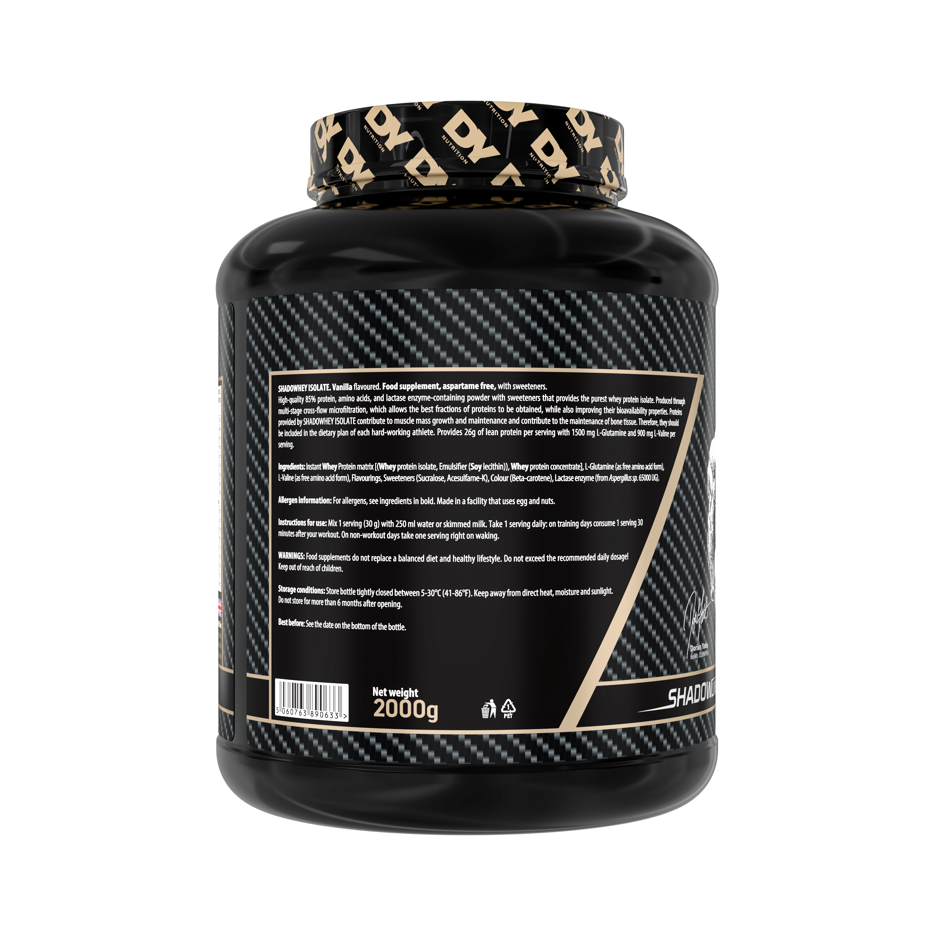 Isolate Protein Shadowhey Dorian Yates 66 Servicios