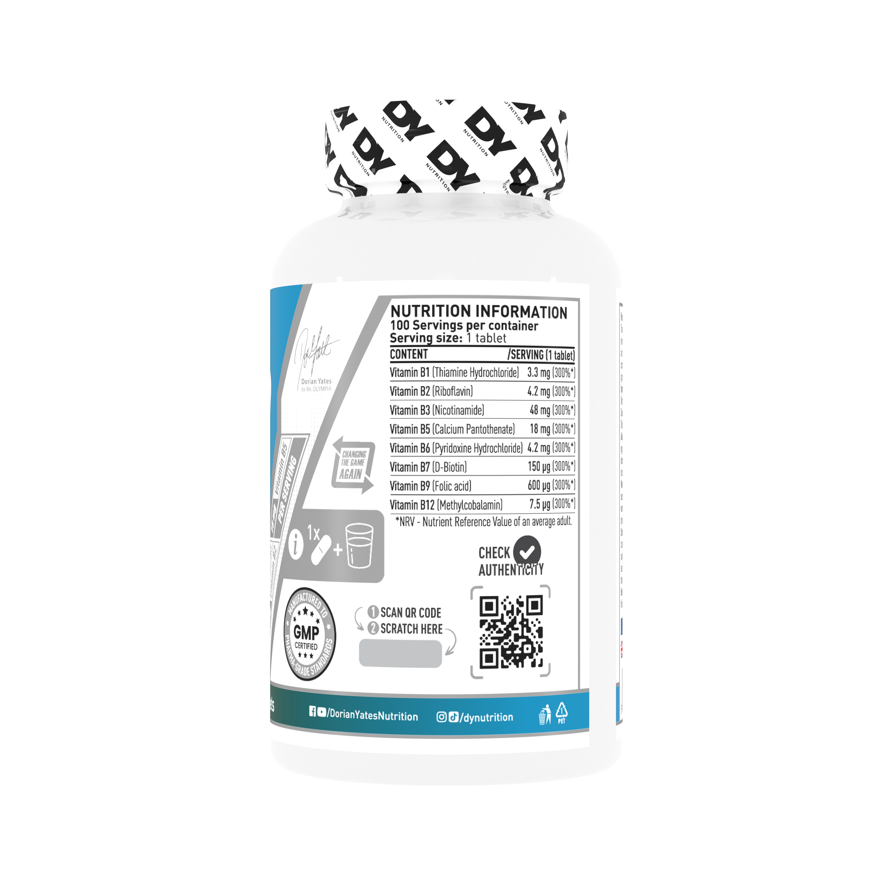 Vitamin B Complex Dorian Yates 100 Tabletas