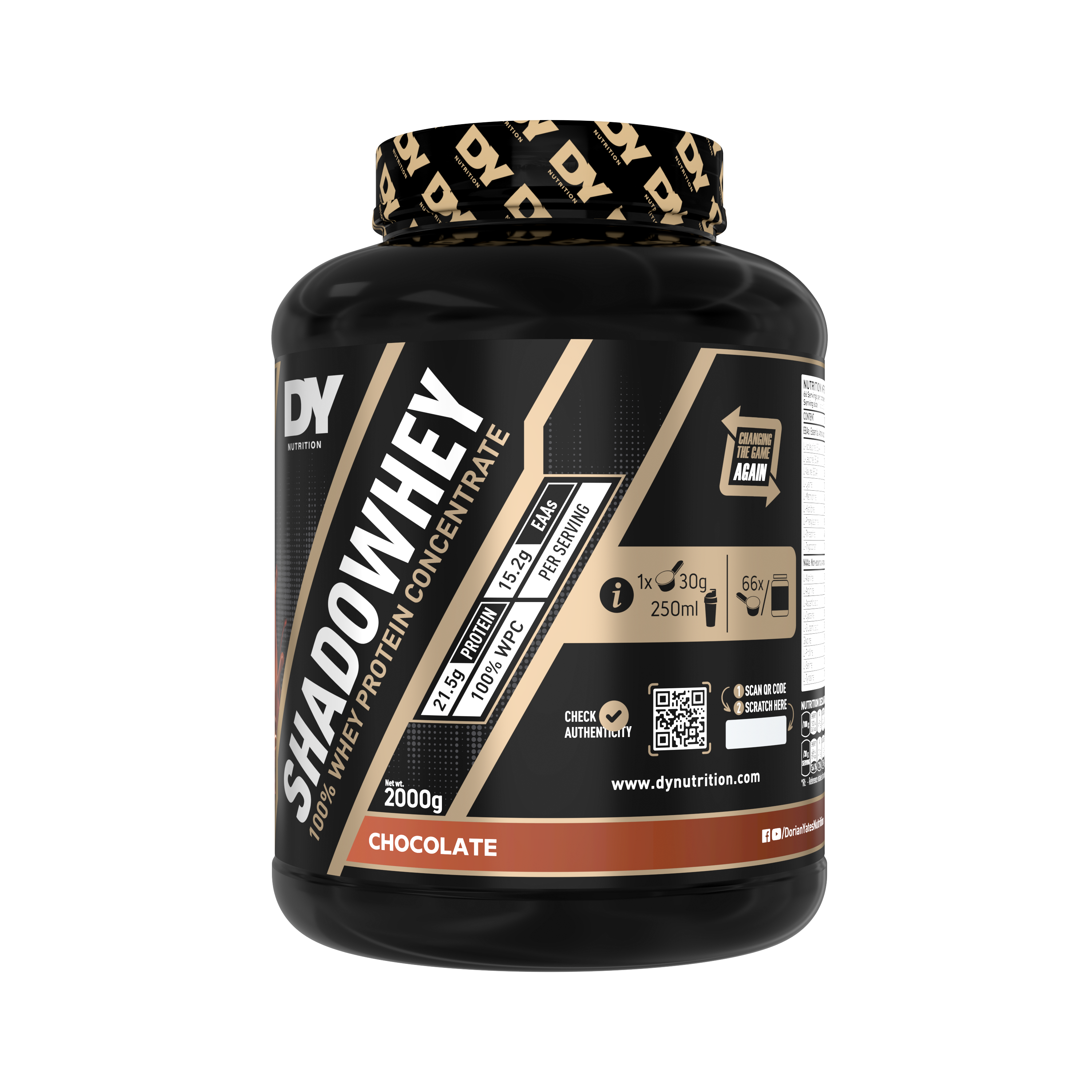 Whey Protein Shadowhey Dorian Yates 66 Servicios