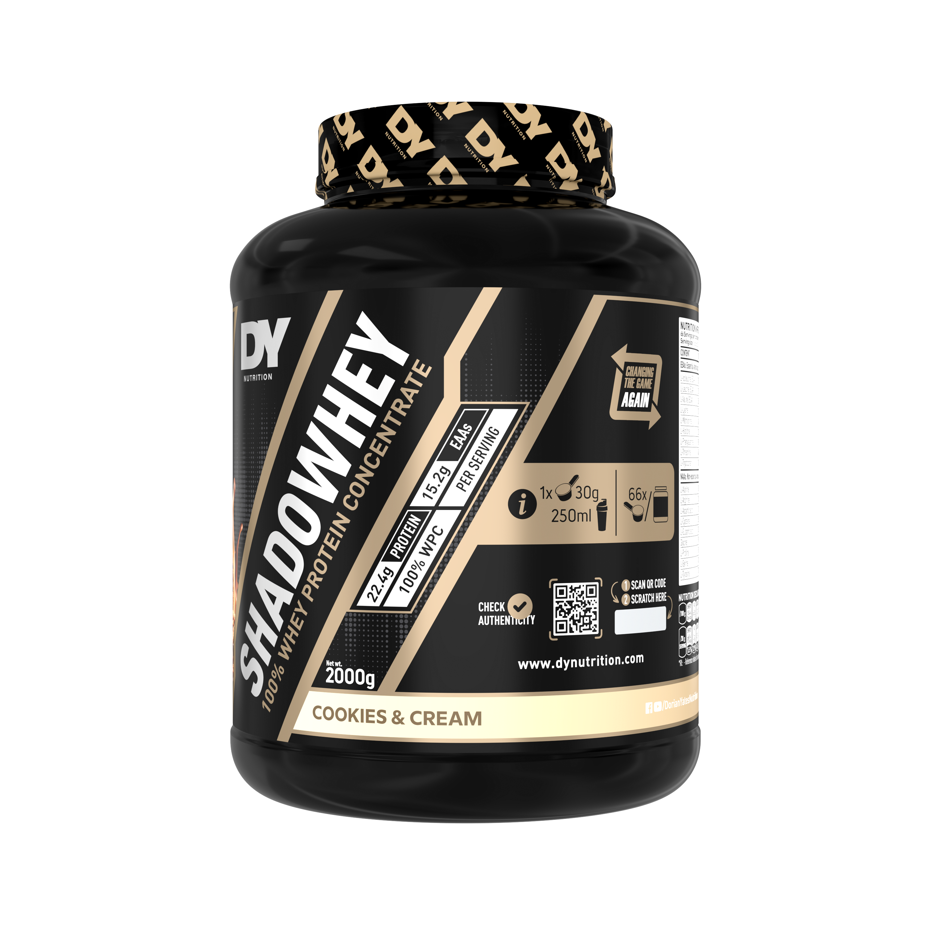 Whey Protein Shadowhey Dorian Yates 66 Servicios