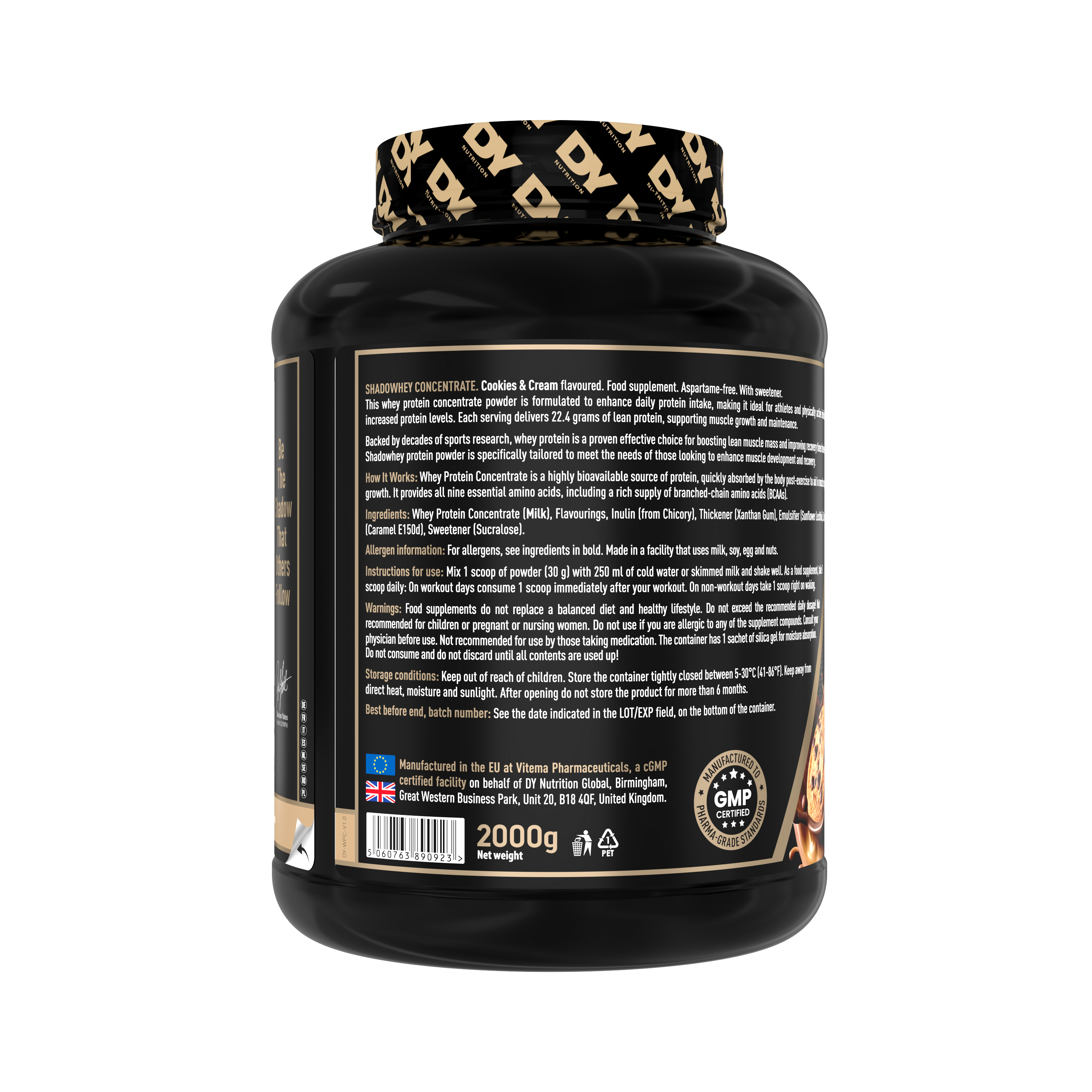 Whey Protein Shadowhey Dorian Yates 66 Servicios
