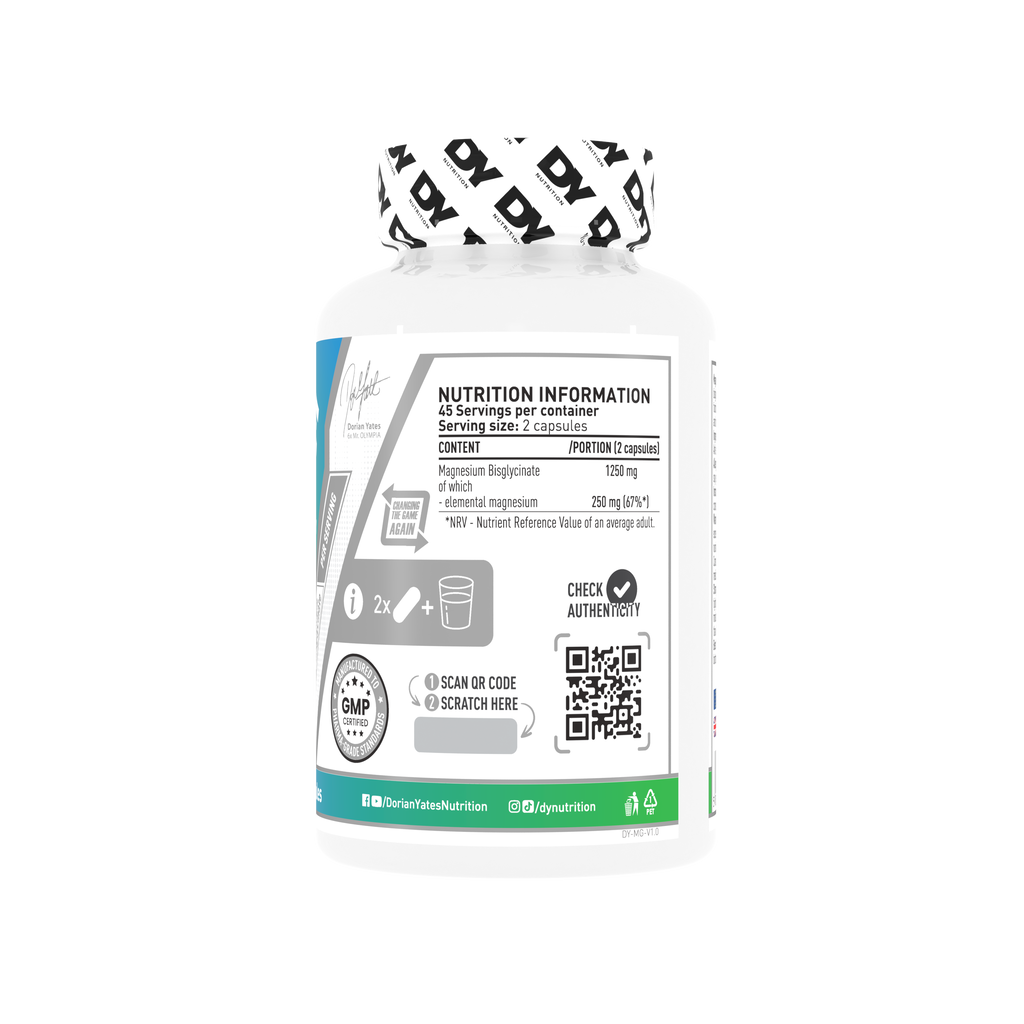 Magnesium Bisglycinate Dorian Yates 90 Cápsulas