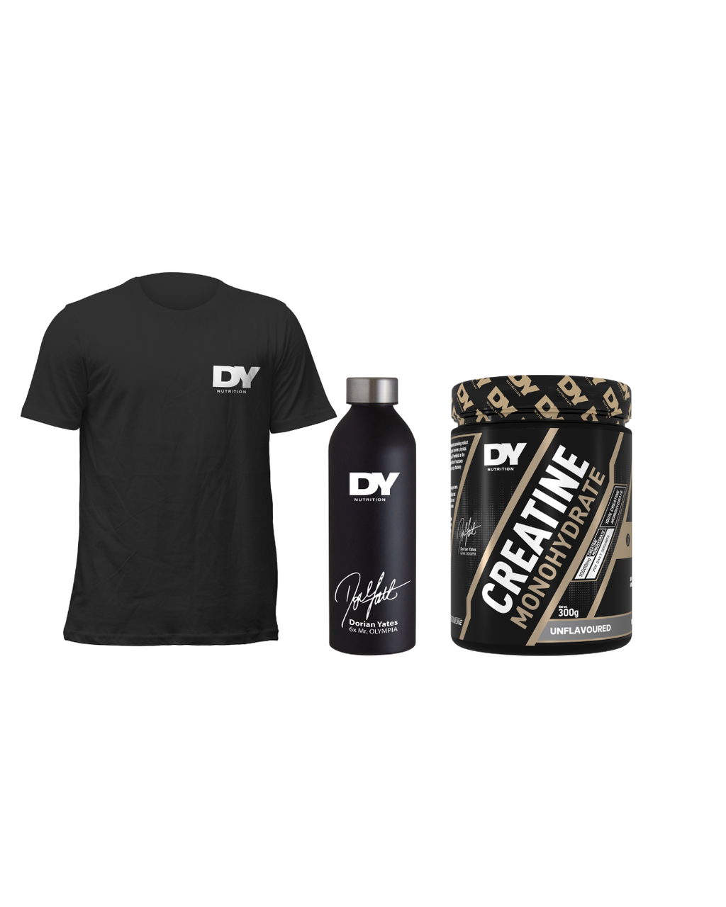 Dy Nutrition Creatine Monohydrate Dorian Yates 60 Servicios + Polera + Botella Dy Nutrition